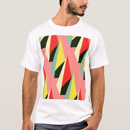 3D Pyramiden: Retro Geometric Vintag. T-Shirt (Vorderseite)