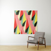 3D Pyramiden: Retro Geometric Vintag. Wandteppich (Beispiel)