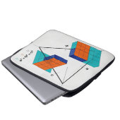 3D Pythagorean Theorem Laptop Sleeve (Vorne Knopf)