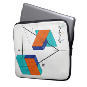 3D Pythagorean Theorem Laptop Sleeve (Vorderseite Links)