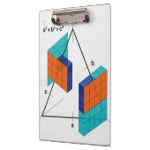 3D Pythagorean Theorem Math Clipboard Klemmbrett (Links)