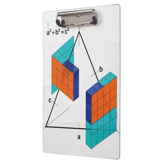 3D Pythagorean Theorem Math Clipboard Klemmbrett (Links)
