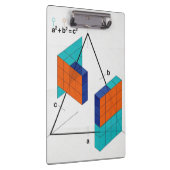 3D Pythagorean Theorem Math Clipboard Klemmbrett (Rechts)