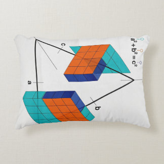 3D Pythagorean Theorem Math Pillow Dekokissen