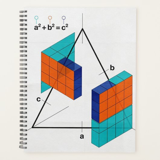 3D Pythagorean Theorem Math Planner Planer (Vorderseite)