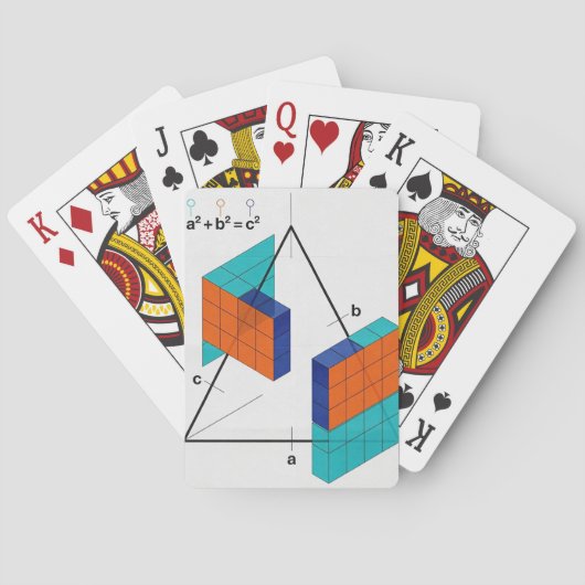 3D Pythagorean Theorem Math Playing Cards Spielkarten (Rückseite)