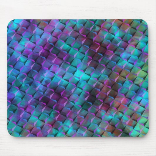 3D-Quadrate blauer Lila bis rosa oder dreieckig Mousepad (Vorne)