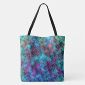 3D-Quadrate blauer Lila bis rosa oder dreieckig Tasche (Rückseite)