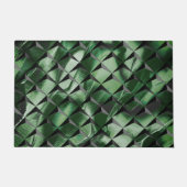 3D-Quadrate mit dunkelgrünem Hintergrund vermische Fußmatte (Vorderseite)