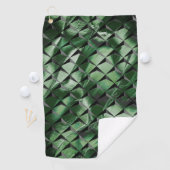 3D-Quadrate mit dunkelgrünem Hintergrund vermische Golfhandtuch (Insitu)