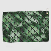 3D-Quadrate mit dunkelgrünem Hintergrund vermische Golfhandtuch (Horizontal)