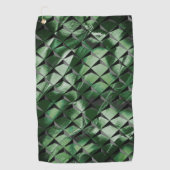 3D-Quadrate mit dunkelgrünem Hintergrund vermische Golfhandtuch (Vorderseite)