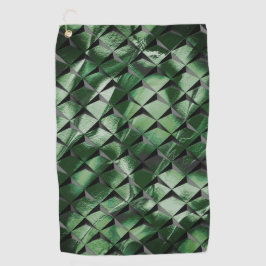 3D-Quadrate mit dunkelgrünem Hintergrund vermische Golfhandtuch