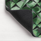 3D-Quadrate mit dunkelgrünem Hintergrund vermische Mousepad (Ecke)