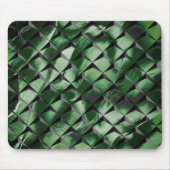 3D-Quadrate mit dunkelgrünem Hintergrund vermische Mousepad (Vorne)