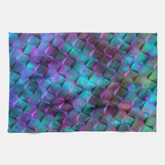 3D-Quadratzoll blaue Lila bis rosa oder dreieckige Geschirrtuch (Horizontal)