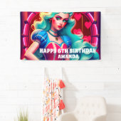 3D Queen of Hearts Birthday Banner (Insitu)
