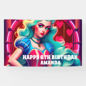 3D Queen of Hearts Birthday Banner (Horizontal)