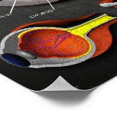 3D-Querschnitt des menschlichen Auges + Legende Poster (Ecke)