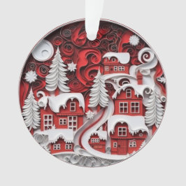 3d Quill Paper Art Christmas Village Ornament