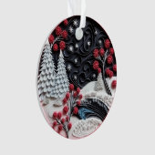 3d Quill Paper Art Weihnachtslandschaft Ornament (Vorderseite)