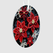 3d Quill Paper Art Weihnachtsschmuck Blume Ornament (Vorderseite)