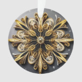 3d Quilling Effect Snowflake Ornament (Vorderseite)