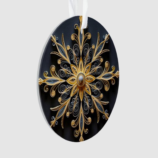 3d Quilling Effect Snowflake Ornament (Vorderseite)