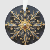 3d Quilling Effect Snowflake Ornament (Vorderseite)