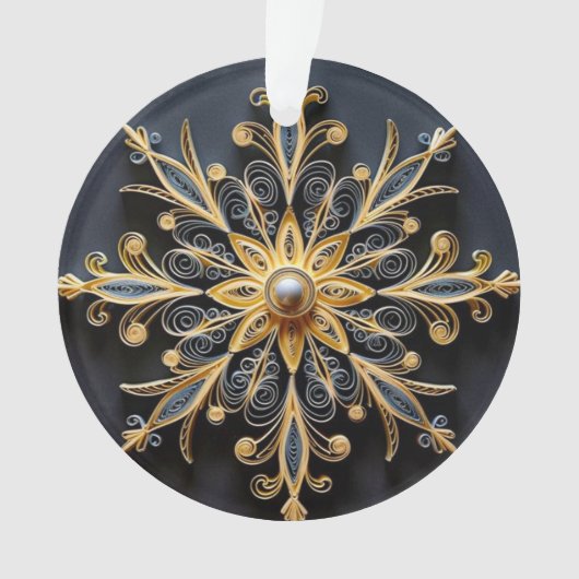 3d Quilling Effect Snowflake Ornament (Vorderseite)