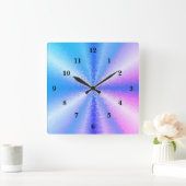 3D Rainbow Art Quadratische Wanduhr (Zuhause)