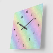 3D Rainbow Art Quadratische Wanduhr (Winkel)