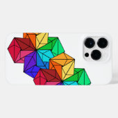 3D-Rainbow-Cube-Dreiecke in Weiß iPhone Hülle (Rückseite (Horizontal))