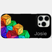 3D-Rainbow-Cube-Dreiecke mit schwarzem Namen Case-Mate iPhone Hülle (Rückseite (Horizontal))