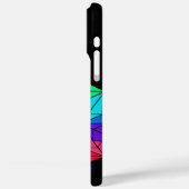 3D-Rainbow-Cube-Dreiecke mit schwarzem Namen Case-Mate iPhone Hülle (Rückseite / Links)