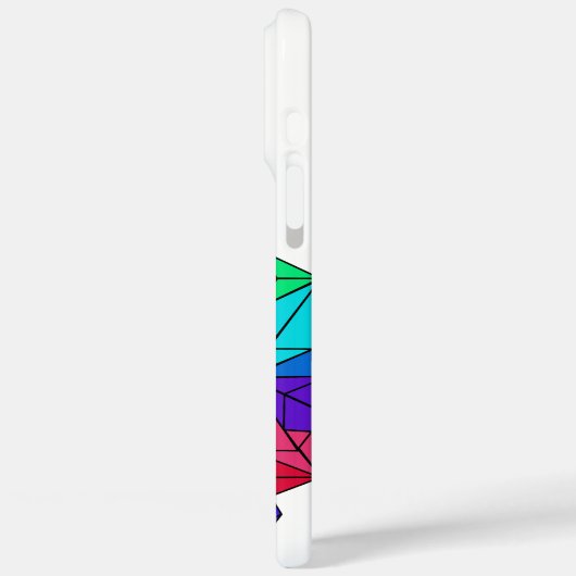 3D-Rainbow-Cube-Dreiecke mit weißem Namen Case-Mate iPhone Hülle (Rückseite / Links)
