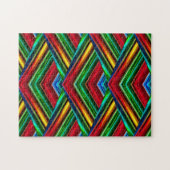 3D Rainbow Diamonds | Farbige Perspektive Puzzle (Horizontal)