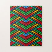 3D Rainbow Diamonds | Farbige Perspektive Puzzle (Vertikal)