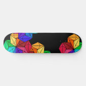 3D-Rainbow-Random-Cube-Dreiecke auf schwarz Skateboard (Horizontal)
