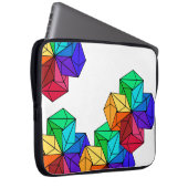 3D-Rainbow-Random-Cube-Dreiecke auf Weiß Laptopschutzhülle (Vorne Rechts)
