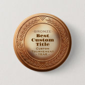 3D realistische Bronzemedaille, anpassbare Auszeic Button (Vorderseite)