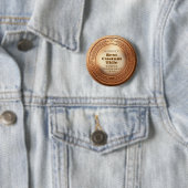 3D realistische Bronzemedaille, anpassbare Auszeic Button (Beispiel)