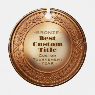 3D realistische Bronzemedaille, anpassbare Auszeic Ornament Aus Metall