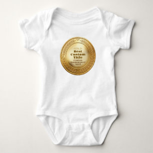 3D realistische Goldmedaille, anpassbare Auszeichn Baby Strampler