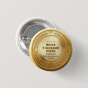 3D realistische Goldmedaille, anpassbare Auszeichn Button