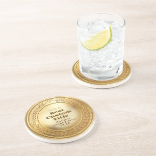 3D realistische Goldmedaille, anpassbare Auszeichn Getränkeuntersetzer