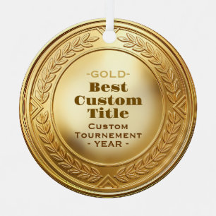 3D realistische Goldmedaille, anpassbare Auszeichn Ornament Aus Metall