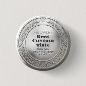 3D realistische Silbermedaille, anpassbare Auszeic Button (Vorderseite)