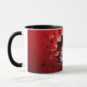 3D Red Cracked Wall Holiday Tree Tasse (Links)