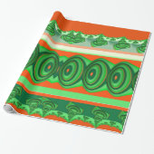 ~ 3D Red Green Fraktal ~ Weihnachten Geschenkpapier (Ungerollt)